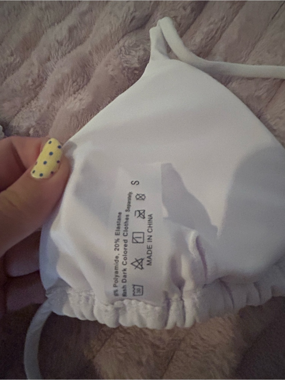 SHEIN White Triangle Bikini Set with Gold Star Accent - Picture 5 of 5